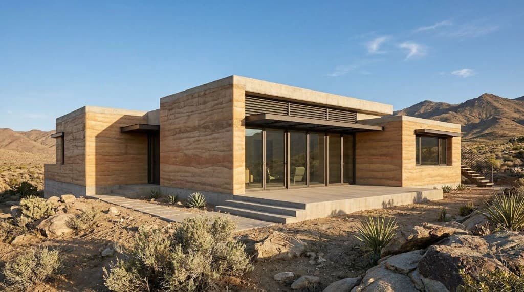 Desert Rammed Earth Villa